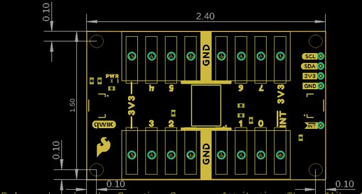 Mechanical Drawing - SparkFun Qwiic GPIO